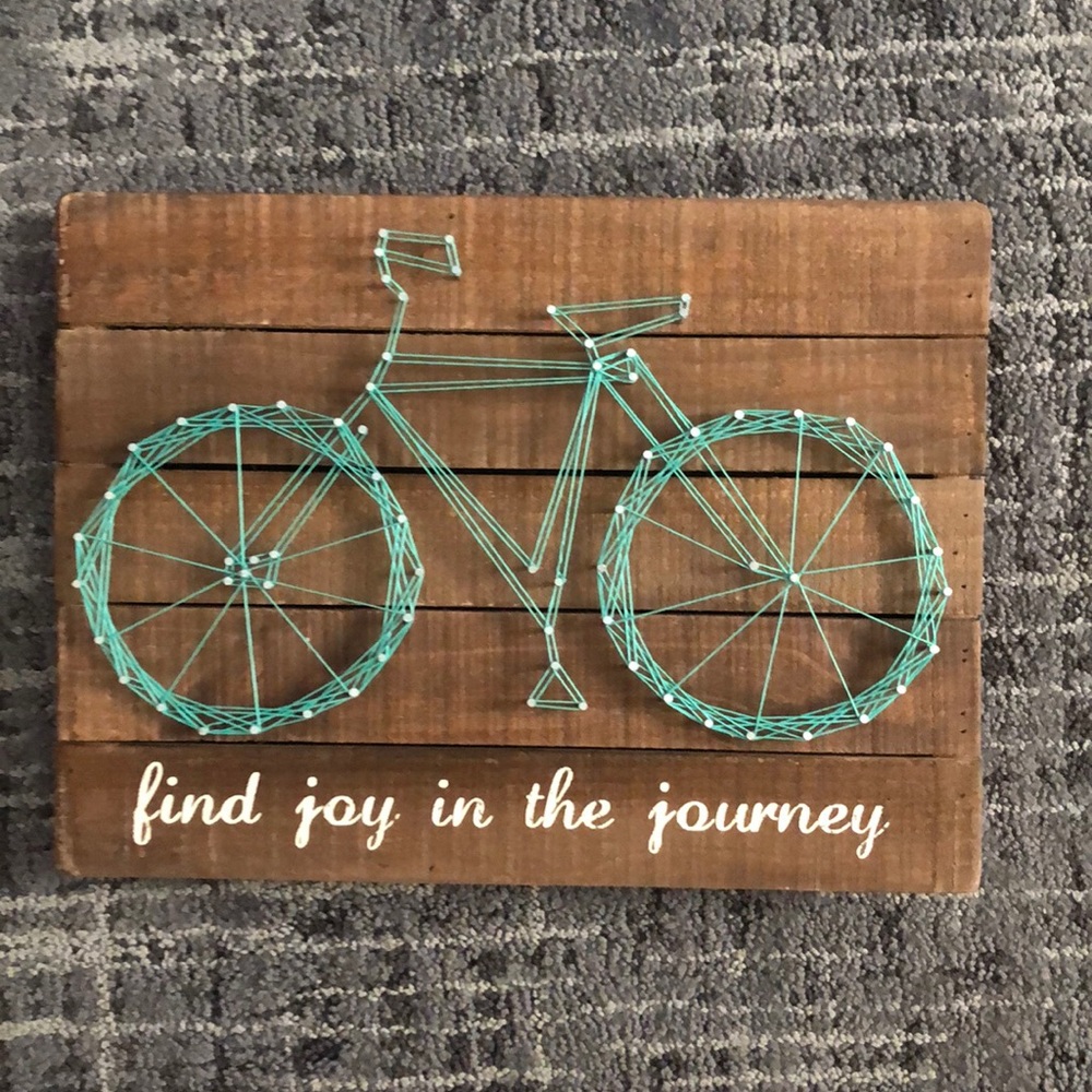Wooden and string wall art